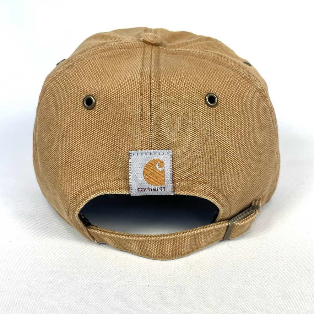 Carhartt x '47 Los Angeles Dodgers Clean Up Hat Brown Duck Canvas Adjustable Cap - Picture 6 of 11
